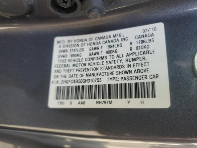 2016 HONDA CIVIC LX - 2HGFC4B50GH310755