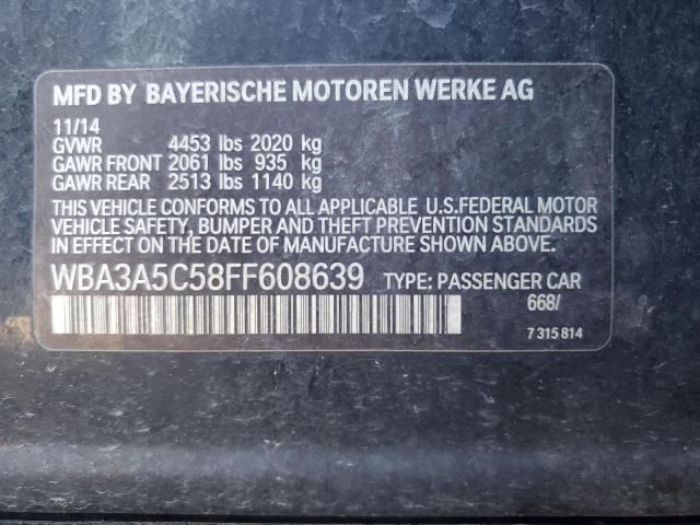 VIN WBA3A5C58FF608639 2015 BMW 3 Series, 328 I no.12