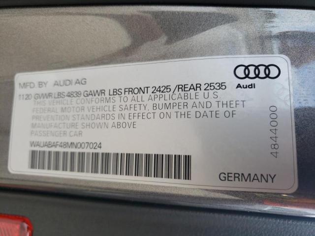 VIN WAUABAF48MN007024 2021 Audi A4, Premium 40 no.13