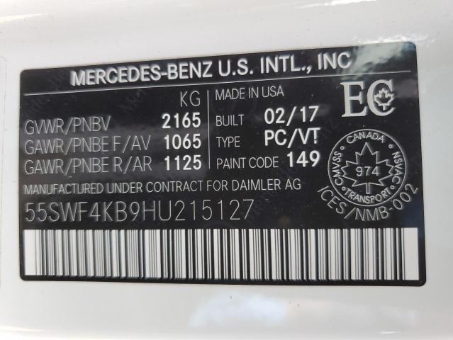 2017 MERCEDES-BENZ C 300 4MAT - 55SWF4KB9HU215127