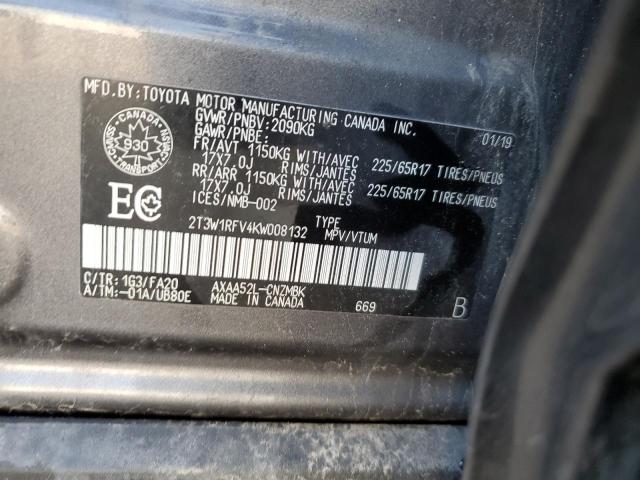 2019 TOYOTA RAV4 XLE - 2T3W1RFV4KW008132