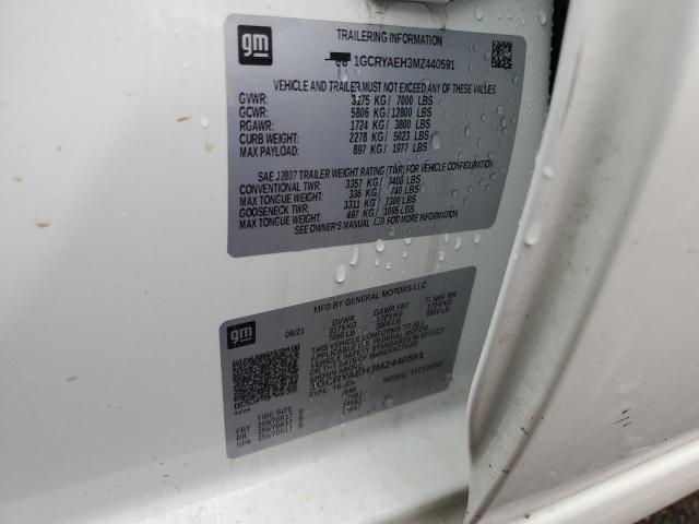 2021 CHEVROLET SILVERADO2 1GCRYAEH3MZ440591