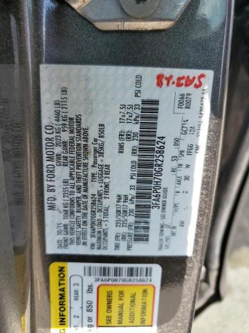 VIN 3FA6P0H70GR258624 2016 Ford Fusion, SE no.12