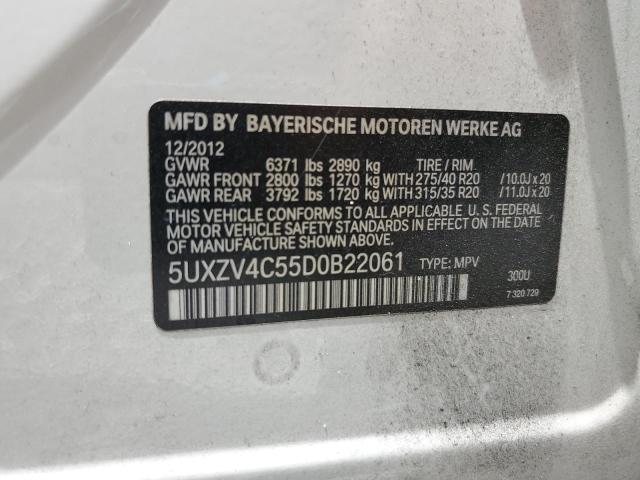 VIN 5UXZV4C55D0B22061 2013 BMW X5, Xdrive35I no.13