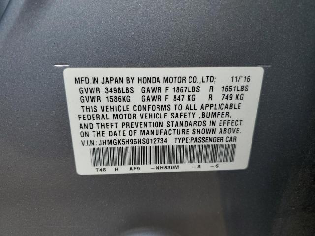 2017 HONDA FIT EX - JHMGK5H95HS012734