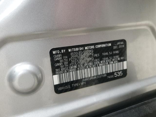 2019 MITSUBISHI ECLIPSE CR - JA4AT3AA4KZ031586