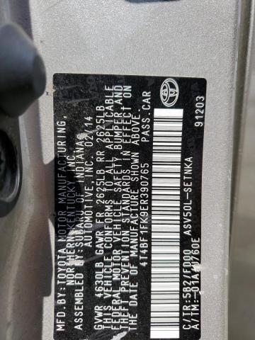 VIN 4T4BF1FK9ER390765 2014 Toyota Camry, L no.12