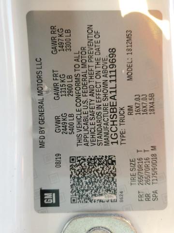 2020 CHEVROLET COLORADO - 1GCHSBEA1L1119698