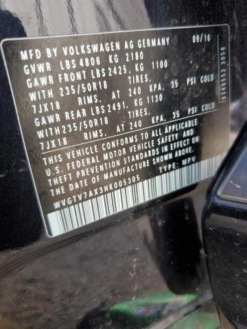 2017 VOLKSWAGEN TIGUAN SPO - WVGTV7AX3HK005305
