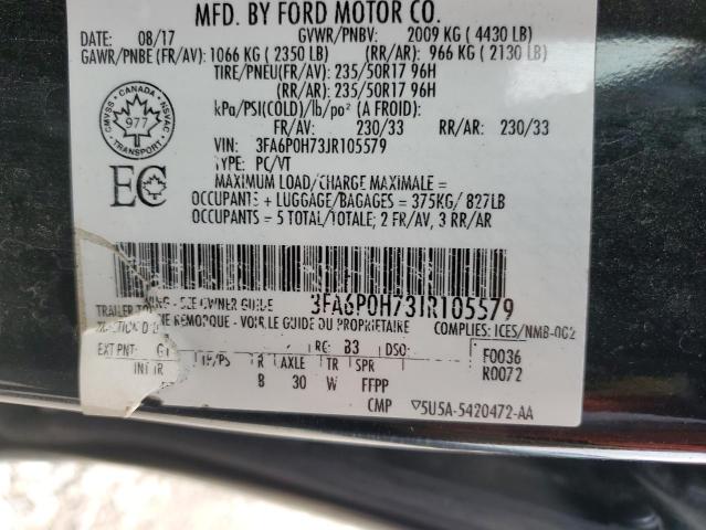 VIN 3FA6P0H73JR105579 2018 Ford Fusion, SE no.12