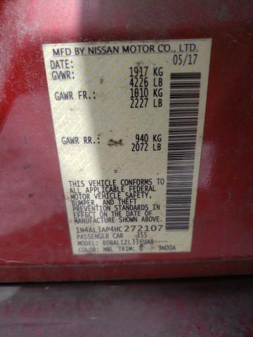 2017 NISSAN ALTIMA 2.5 - 1N4AL3AP4HC272107