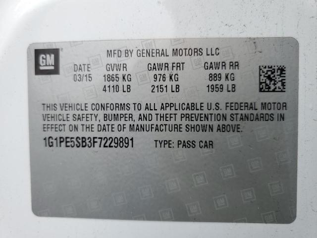 2015 CHEVROLET CRUZE LT - 1G1PE5SB3F7229891