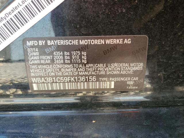 VIN WBA3B1C59FK136156 2015 BMW 3 Series, 320 I no.12