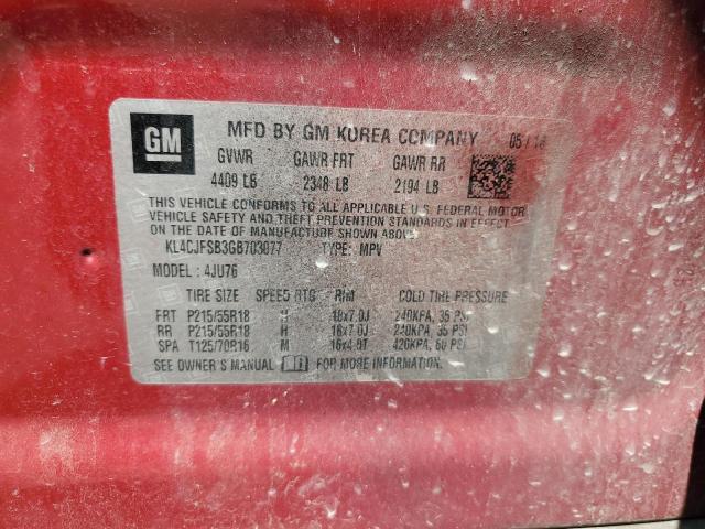2016 BUICK ENCORE CON - KL4CJFSB3GB703077