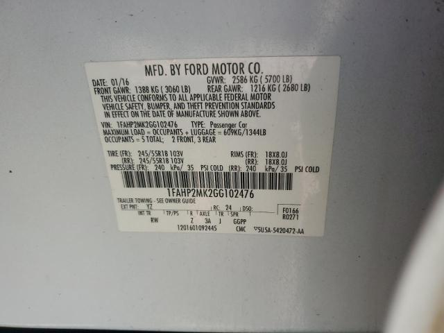 2016 FORD TAURUS POL - 1FAHP2MK2GG102476