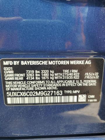 VIN 5UXCX6C02M9G27163 2021 BMW X7 no.13