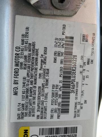 VIN 3FA6P0LU3ER260328 2014 Ford Fusion, Se Hybrid no.12