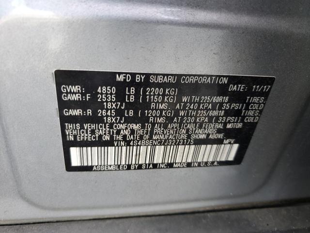 VIN 4S4BSENC7J3273175 2018 Subaru Outback, 3.6R Lim... no.14