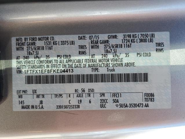 2015 FORD F150 SUPER - 1FTFX1EF8FKE04413
