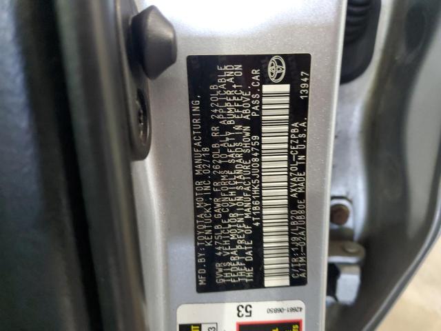 VIN 4T1B61HK5JU084759 2018 Toyota Camry, Xse no.12