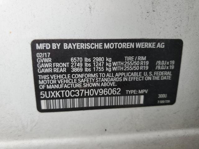 VIN 5UXKT0C37H0V96062 2017 BMW X5, Xdr40E no.13