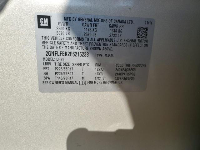 2015 CHEVROLET EQUINOX LT - 2GNFLFEK2F6215238
