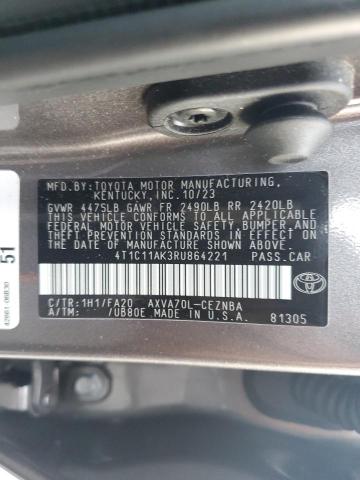 VIN 4T1C11AK3RU864221 2024 Toyota Camry, LE no.13