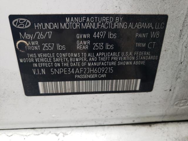 2018 HYUNDAI SONATA SPO 5NPE34AF2JH609215  65358964