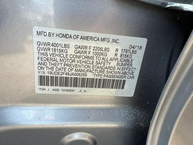 2018 ACURA ILX SPECIA 19UDE2F49JA006255