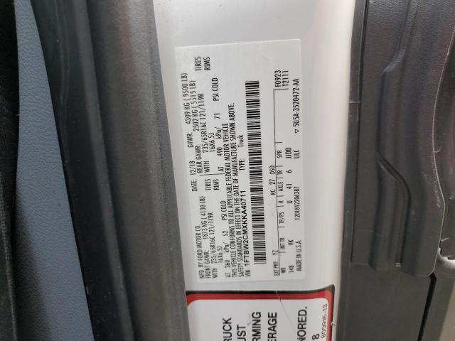 2019 FORD TRANSIT T- - 1FTBW2CMXKKA40711