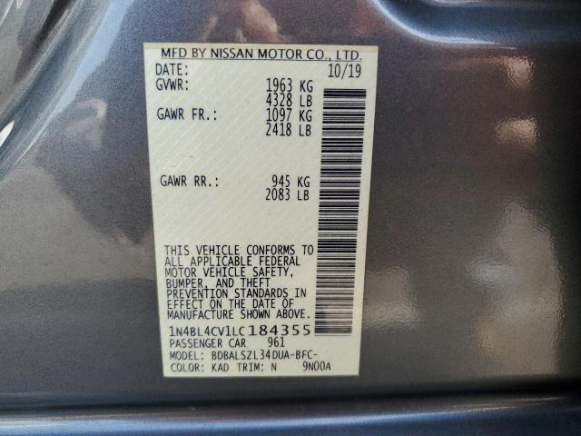 2020 NISSAN ALTIMA SR - 1N4BL4CV1LC184355