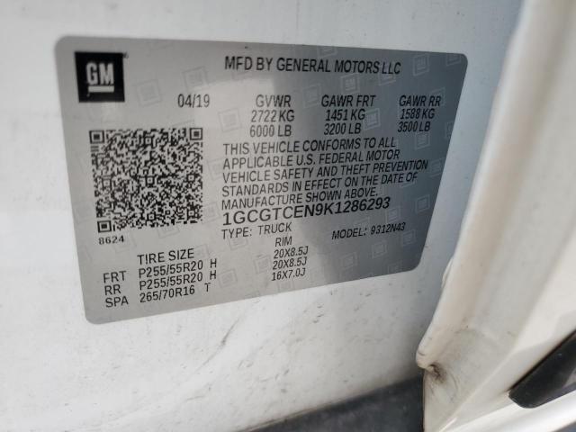 2019 CHEVROLET COLORADO L - 1GCGTCEN9K1286293