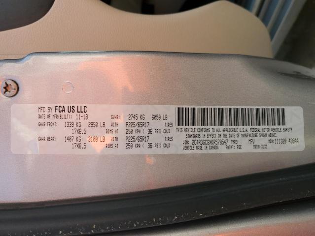 2019 DODGE GRAND CARA - 2C4RDGCGXKR578547