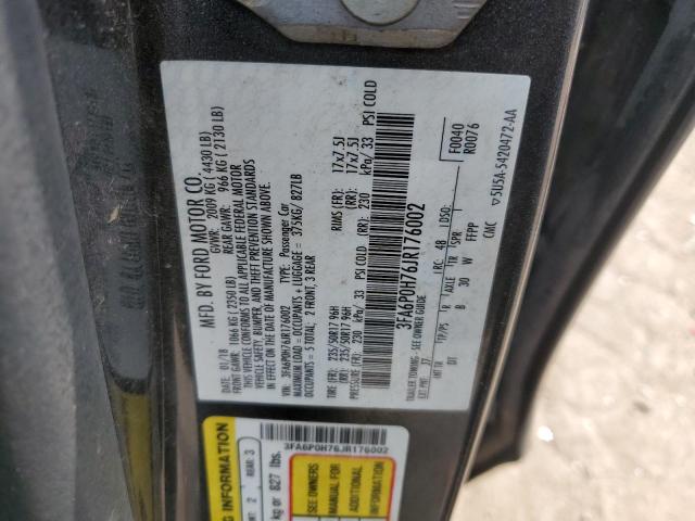 VIN 3FA6P0H76JR176002 2018 Ford Fusion, SE no.12