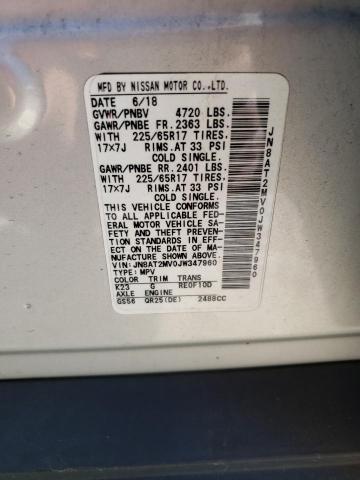 2018 NISSAN ROGUE S - JN8AT2MV0JW347960