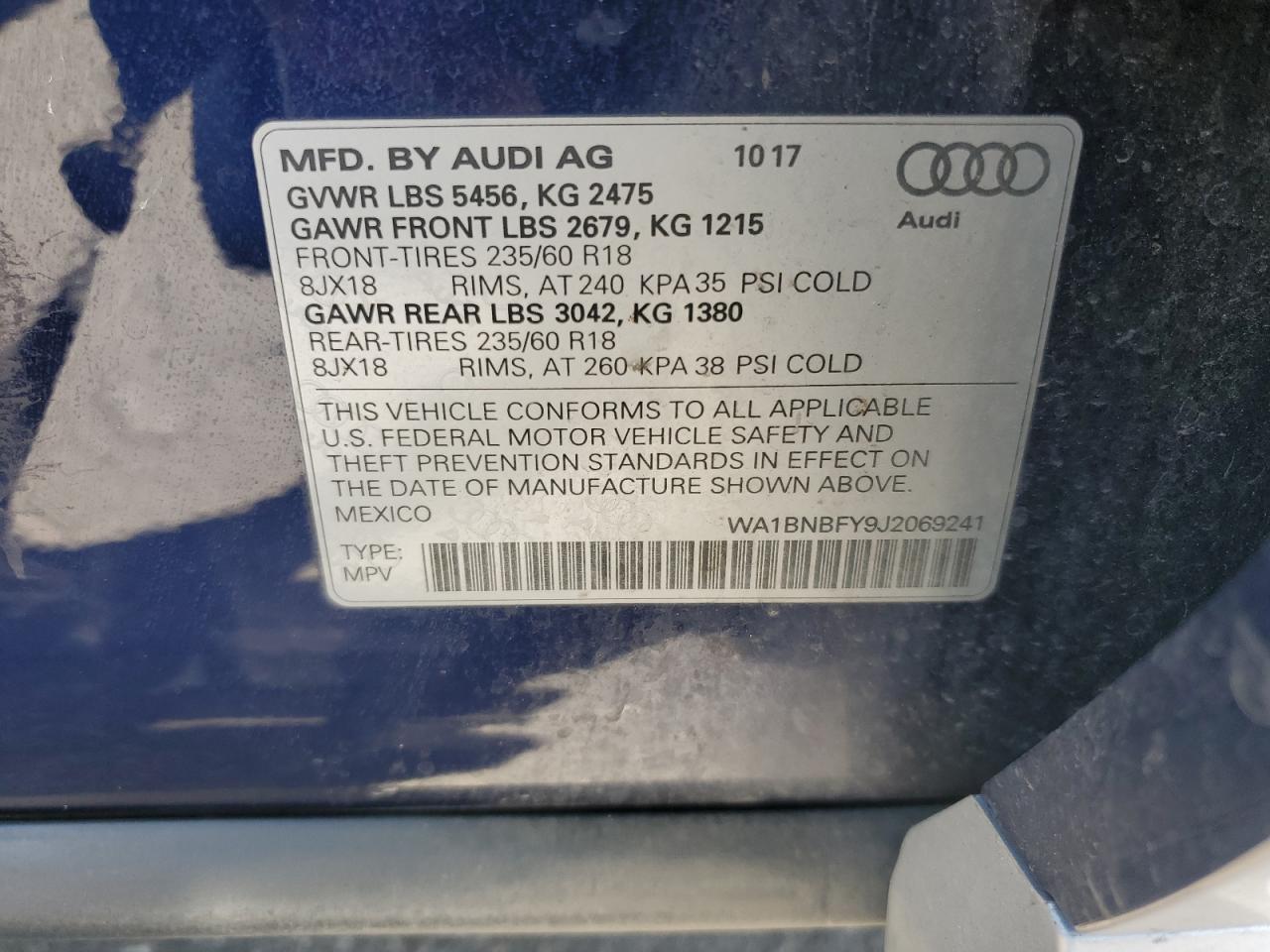 Lot #2895786819 2018 AUDI Q5 PREMIUM