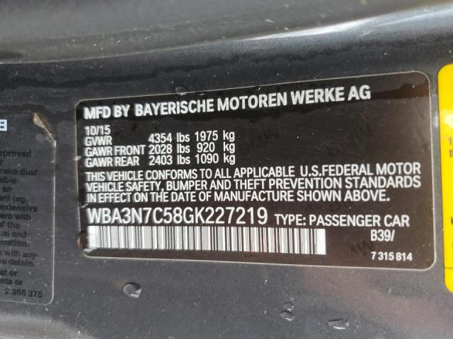 VIN WBA3N7C58GK227219 2016 BMW 4 Series, 428 I no.13