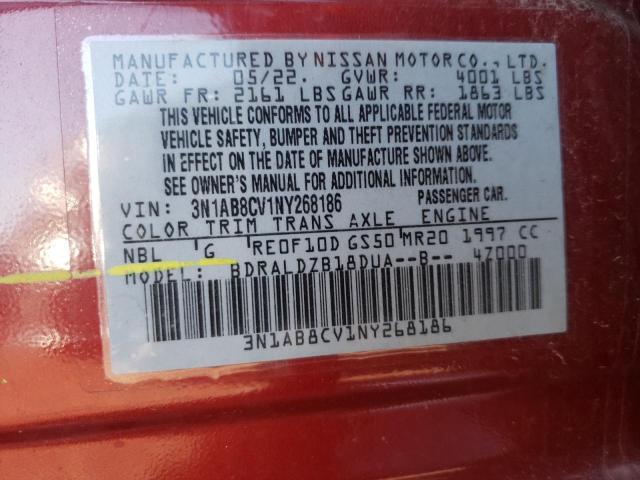 2022 NISSAN SENTRA SV - 3N1AB8CV1NY268186