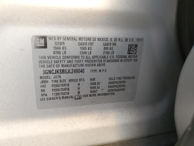 2018 CHEVROLET TRAX LS - 3GNCJKSB5JL249040