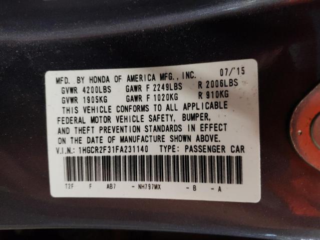 2015 HONDA ACCORD LX - 1HGCR2F31FA231140