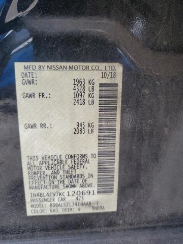 2019 NISSAN ALTIMA SR - 1N4BL4CV7KC120691