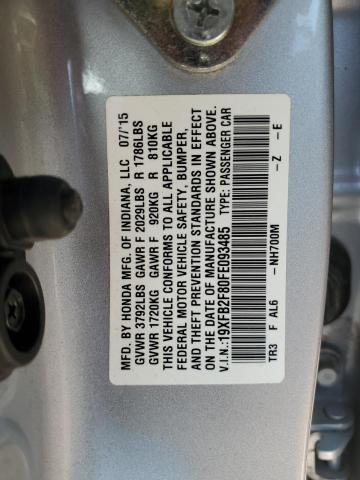 2015 HONDA CIVIC EX - 19XFB2F80FE093485
