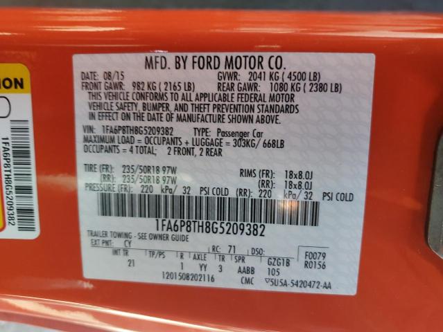 2016 FORD MUSTANG - 1FA6P8TH8G5209382