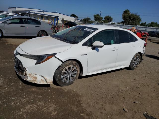 TOYOTA COROLLA LE 2021 white  hybrid engine JTDEAMDE8MJ033974 photo #1