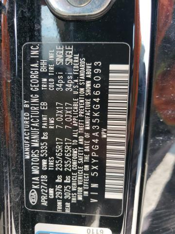 2019 KIA SORENTO L - 5XYPG4A35KG466093
