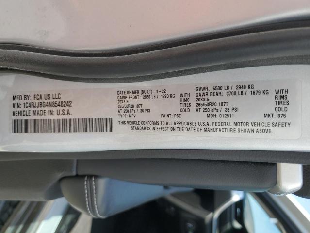 2022 JEEP GRAND CHER - 1C4RJJBG4N8548242