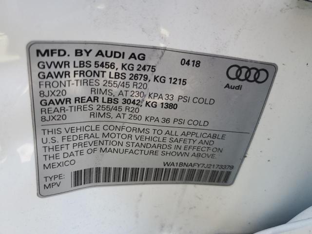 VIN WA1BNAFY7J2173379 2018 Audi Q5, Premium Plus no.13