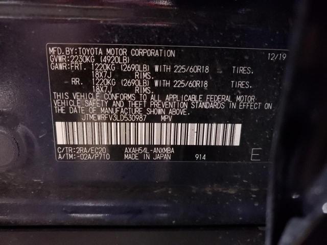 2020 TOYOTA RAV4 XSE - JTMEWRFV3LD530987