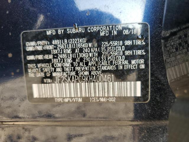 2019 SUBARU FORESTER S - JF2SKAPC9KH400461