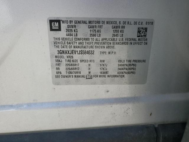 2018 CHEVROLET EQUINOX LT - 3GNAXJEV1JS584632